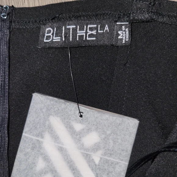 NWT Anthropologie/ Blithe LA Maxi Black Wedding Formal Embellish Dress Sz Medium - Picture 10 of 15